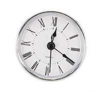 Pièce de rechange pour mouvement d'horloge à quartz de 70 mm avec chiffres romains et arabes pour réparation d'horloges, mécanisme d'horloge de 70 mm avec bordure dorée ou argentée, cadran blanc et