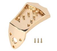 Pièce de rechange pour pont de cordier de mandoline |Le moulage en une seule pièce élimine les cliquetis et le bruit |Améliore le ton/volume pour mandoline à 8 cordes |Métal (Gold)