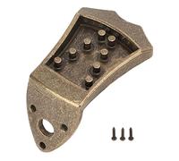 Pièce de remplacement pour cordier de mandoline en métal, pont et cordier pour mandoline à 8 cordes à voûte, conception monobloc moulée avec vis, accessoire durable et silencieux (Bronze)