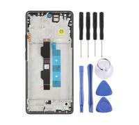 Pièce de réparation d'écran de téléphone intégrée avec cadre central pour Note 13 P 4G, module numériseur noir, ruban de connexion inclus, composant de fixation du panneau déformé pour tâches