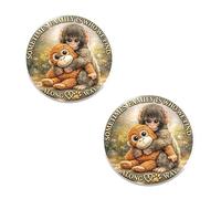 Pièce de Singe de Soutien émotionnel avec étui en Acrylique, pièce de défi Punch Monkey, jeton It's Okay to Not Be Okay, pièce de Poche for soulager l'anxiété, Cadeau inspirant for Les Amis(B 2PCS)