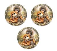 Pièce de Singe de Soutien émotionnel avec étui en Acrylique, pièce de défi Punch Monkey, jeton It's Okay to Not Be Okay, pièce de Poche for soulager l'anxiété, Cadeau inspirant for Les Amis(B 3PCS)