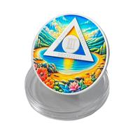 Pièce de sobriété de 3 ans - Médaillons triangle du lac et puces de sobriété avec coque transparente - Cadeau idéal pour les alcooliques anonymes pour hommes et femmes célébrant la récupération et la