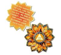 Pièce de sobriété tournesol de 24 ans - Pièces AA colorées en verre cassé et reconstruit - Puces et médaillons NA AA de 24 ans - Cadeaux de 1 à 30 ans Prime Celebrate Living Clean Alcooliques Anonymes