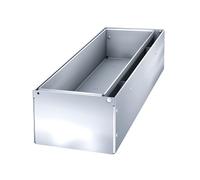 Pièce de Visite (0,5m) pour Entretien et Nettoyage du Caniveau Extérieur MEAPARK avec Grille à Fente - Caniveaux pour Terrasse, Piscine, Jardin - Largeur utile 10cm - Passage piéton
