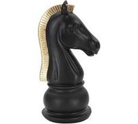 Pièce d'Échec en Résine "Cavalier" 19cm Noir Noir