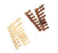Pièce d'échecs Internationale en Bois de 32 pièces sans Plateau | King Figures Pièces de figurines de pions de jeu d'échecs, remplacement de la pièce manquante