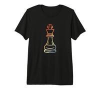 Pièce d'échecs Vintage Dessin d'une Ligne T-Shirt Haut de Gamme