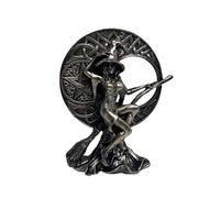 Pièce décorative de bureau Buste de sorcière avec doigt d'honneur imprimé en 3D, statue de sorcière avec doigt d'honneur, sculpture décorative sexy et amusante, figurine de sorcière (Black, 16cm)