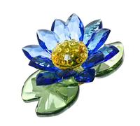 Pièce décorative en forme de fleur en cristal blanc fabriquée à la main | Sculpture de plante marine en cristal d'aspect naturel, décoration pour intérieur de maison moderne, salle d'étude