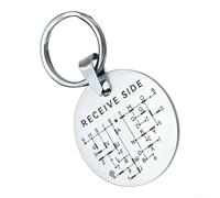 Pièce d'entraînement CW pour la pratique du code morse - Outil télégraphique en métal pour opérateurs radio amateurs - Porte-clés compact pour le développement continu des compétences en vague (cercle