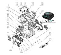 Pièce détachée 11 : Pignon sortie moteur S1 x2 : Wybot