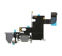 Pièce détachée compatible Apple - Nappe écouteurs (jack) / connecteur charge (dock) et micro pour iPhone 6 gris sidéral