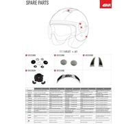 Pièce Détachée GIVI Z232660R - Intérieur Noir Complet 60/L
