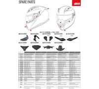 Pièce Détachée GIVI Z2516FR - Visierino Interne Fumé Casque
