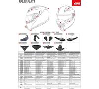 Pièce Détachée GIVI Z2518R - Paire De Mécanismes De Visère
