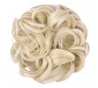 Pièce D'Extensions De Cheveux Épais Pour Usage Quotidien, Chignon Désordonné, Chouchous Synthétiques Ondulés Bouclés, Queue De Cheval, Extension De Chignon (22T613)