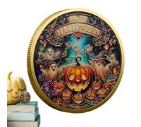 Pièce d'Halloween à collectionner - JóYEUX Halloween, médaille commémorative de pièce de collection | Pièce de monnaie stable Happy Halloween en métal doré, pièce commémorative multifonctionnelle à co