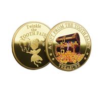 Pièce d'or des dents - Pièce de collection classique | Souvenir amusant pour et filles, décoration et jeu simulé