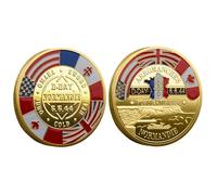 Pièce du Jour J 80e Anniversaire - Jeton de Collection Historique Seconde Guerre Mondiale, Pièce Défi Décorative Pour Les Amateurs D'histoire | Pièce Commémorative Avec Design Exclusif, Décoration De