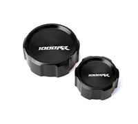 Pièce du réservoir Capuchon De Couvercle Réservoir Principal Cylindre Liquide Frein Avant Et Arrière CNC Moto pour H-Onda CBR1000RR CBR 1000 RR 2004 2005 2006 2007(Nero)