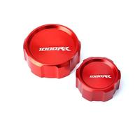 Pièce du réservoir Capuchon De Couvercle Réservoir Principal Cylindre Liquide Frein Avant Et Arrière CNC Moto pour H-Onda CBR1000RR CBR 1000 RR 2004 2005 2006 2007(Rosso)