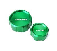 Pièce du réservoir Capuchon De Couvercle Réservoir Principal Cylindre Liquide Frein Avant Et Arrière CNC Moto pour H-Onda CBR1000RR CBR 1000 RR 2004 2005 2006 2007(Green)