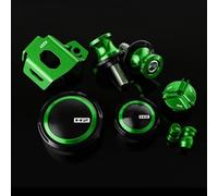 Pièce du réservoir pour Kawasaki Z H2 pour Performance ZH2 2021 2022 Moto Avant Liquide De Frein Maître Réservoir Bouchons Arrière Couvercle D'huile Garde(Green)