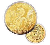 Pièce en métal, pièce de monnaie de l'année du serpent,Collection de pièces créatives Pièce de défi | Pièce de collection commémorative compacte pour la famille des amis