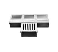 Pièce en T UD Pro 100 argent pour système de caniveaux de drainage