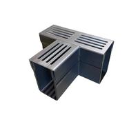 Pièce en T UD Pro 65 argent pour système de caniveaux de drainage