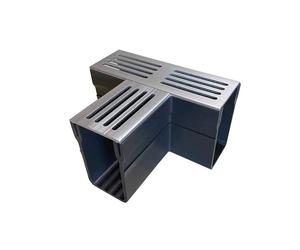 Pièce en T UD Pro 65 argent pour système de caniveaux de drainage