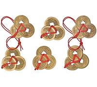 Pièce Feng Shui BN avec Ficelle Rouge, Fortune Pièces, 6 Styles Chinois Coins Empereurs (6 ensembles)