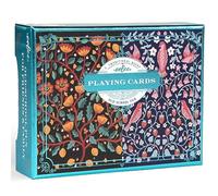 Piece & Love eeBoo Cartes à Jouer avec Oiseaux et Fleurs - Comprend 2 à 52 Jeux de Cartes, Jeux Traditionnels avec de Belles Illustrations et Bords dorés
