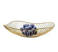 Pièce maîtresse de panier pour bol de fruits - plateau en métal artistique, support de câble décoratif | Comptoir moderne fabricant de plateau, stockage créatif de fruits en plein air avec espace