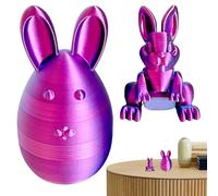 Pièce maîtresse d'oeuf de Pâques, Jouet d'oeuf de Lapin - Ornement de Bureau coloré - Statue de Lapin Mignon, décoration intérieure pour cheminée, Mur, Bureau