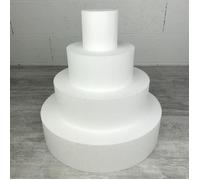 Pièce montée en Polystyrène, Base diam. 40 cm, 4 étages, Haut. totale 40 cm, Wedding Cake haute densité - Unique