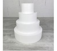 Pièce montée - LEALOO - 4 étages - Polystyrène haute densité - 28 cm de haut - Base Ø 25 cm