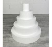 Pièce montée - LEALOO - 5 disques en polystyrène - Hauteur 25 cm - Diamètre 25 cm - Décoration festive