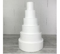 Pièce montée - LEALOO - 6 étages - Polystyrène haute densité - 60 cm de haut - Base Ø 35 cm