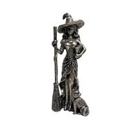 Pièce ornementale intérieure Buste de sorcière avec doigt d'honneur imprimé en 3D, statue de sorcière avec doigt d'honneur, sculpture décorative sexy et amusante, figurine de sorcière (Black, 25x23cm)