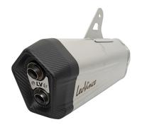 Pièce rechange silencieux arrière d'échappement LeoVince LV-12 acier inox droite