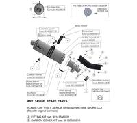 Pièce rechange silencieux arrière d'échappement LeoVince LV ONE acier inox 75mm