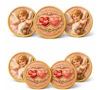 Pièce Souvenir Romantique En Métal Avec Message Gravé, Petit Jeton Pour Couples, Cadeau Pour Saint Valentin Anniversaire Fiançailles Et Mariage, À Garder Dans Portefeuille Ou Boîte Souvenir (5 PCS)