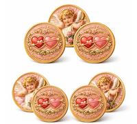 Pièce Souvenir Romantique En Métal Avec Message Gravé, Petit Jeton Pour Couples, Cadeau Pour Saint Valentin Anniversaire Fiançailles Et Mariage, À Garder Dans Portefeuille Ou Boîte Souvenir (3 PCS)