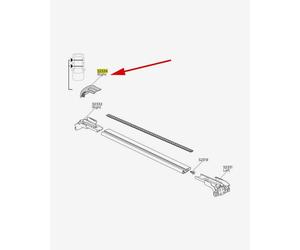 Pièce terminale droit pour la barre de toit Wingbar 959
