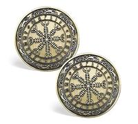 Pièce Viking Helm of Awe | Pièce Viking Aegishjalmur | Talisman protecteur de mythologie nordique | Cadeau Viking pour homme et femme