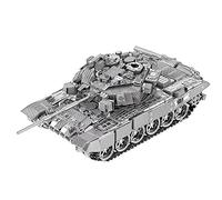 Piececool Char de Combat Principal T-90 - Puzzle 3D Maquette Militaire en Acier Inoxydable 430, Restauration 100%, Cadeau d'anniversaire pour Adulte, 150 Pièces