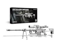 Piececool Puzzle 3D en métal M200 - Fusil de sniper classique pour adultes et adolescents - En acier inoxydable 304 - Idéal comme cadeau, décoration de la maison, collection - 157 pièces