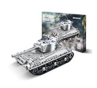 piececool Puzzle 3D en métal Panzer Sherman 1:48 Char IV Char D, puzzle 3D en métal modèle militaire pour acier inoxydable, restauration 100 % cadeau, cadeau d'anniversaire, kit de modélisation pour